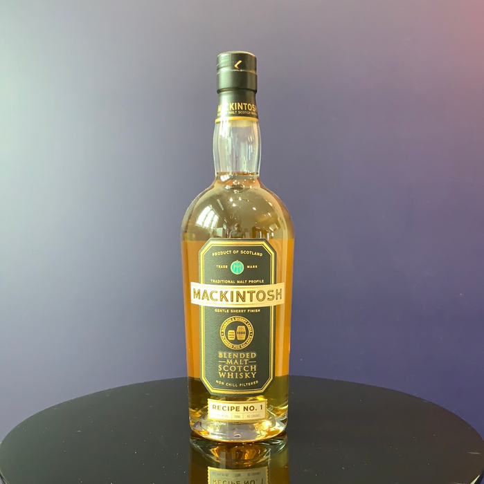 Bottle of Mackintosh Blended Malt Scotch